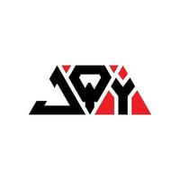 jqy triangolo logo design lettera con forma triangolare. monogramma di design del logo del triangolo jqy. modello di logo vettoriale triangolo jqy con colore rosso. logo triangolare jqy logo semplice, elegante e lussuoso. jqy