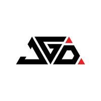 design del logo della lettera del triangolo jgd con forma triangolare. monogramma di design del logo del triangolo jgd. modello di logo vettoriale triangolo jgd con colore rosso. logo triangolare jgd logo semplice, elegante e lussuoso. jgd