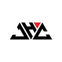 design del logo della lettera del triangolo jhc con forma triangolare. monogramma di design del logo del triangolo jhc. modello di logo vettoriale triangolo jhc con colore rosso. logo triangolare jhc logo semplice, elegante e lussuoso. jhc