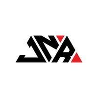 jnr triangolo logo design lettera con forma triangolare. jnr triangolo logo design monogramma. modello di logo vettoriale triangolo jnr con colore rosso. jnr logo triangolare logo semplice, elegante e lussuoso. jnr