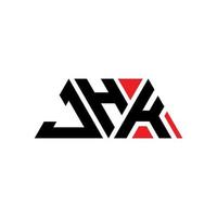 design del logo della lettera del triangolo jhk con forma triangolare. monogramma di design del logo del triangolo jk. modello di logo vettoriale triangolo jk con colore rosso. logo triangolare jhk logo semplice, elegante e lussuoso. jk