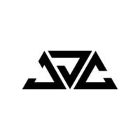 design del logo della lettera del triangolo jjc con forma triangolare. monogramma di design del logo del triangolo jjc. modello di logo vettoriale triangolo jjc con colore rosso. logo triangolare jjc logo semplice, elegante e lussuoso. jjc