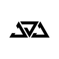 jjj triangolo logo lettera design con forma triangolare. jjj triangolo logo design monogramma. modello di logo vettoriale triangolo jjj con colore rosso. jjj logo triangolare logo semplice, elegante e lussuoso. jjj