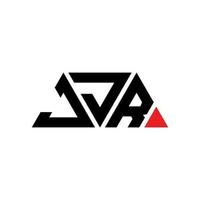 jjr triangolo logo lettera design con forma triangolare. jjr triangolo logo design monogramma. modello di logo vettoriale triangolo jjr con colore rosso. jjr logo triangolare logo semplice, elegante e lussuoso. jjr