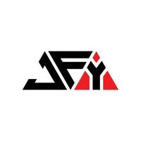 design del logo della lettera triangolare jfy con forma triangolare. monogramma di design del logo del triangolo jfy. modello di logo vettoriale triangolo jfy con colore rosso. logo triangolare jfy logo semplice, elegante e lussuoso. jfy
