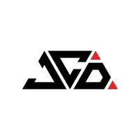 design del logo della lettera del triangolo jcd con forma triangolare. monogramma di design del logo del triangolo jcd. modello di logo vettoriale triangolo jcd con colore rosso. logo triangolare jcd logo semplice, elegante e lussuoso. jcd