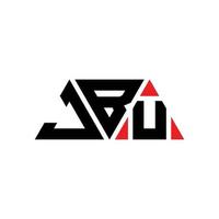 design del logo della lettera triangolare jbu con forma triangolare. monogramma di design del logo del triangolo jbu. modello di logo vettoriale triangolo jbu con colore rosso. logo triangolare jbu logo semplice, elegante e lussuoso. jbu