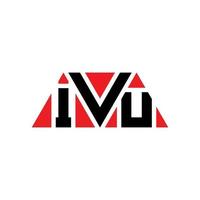 design del logo della lettera triangolo ivu con forma triangolare. ivu triangolo logo design monogramma. modello di logo vettoriale triangolo ivu con colore rosso. ivu logo triangolare logo semplice, elegante e lussuoso. ivu