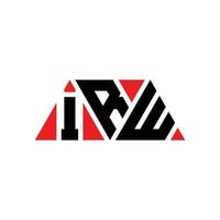 design del logo della lettera del triangolo irw con forma triangolare. monogramma di design del logo del triangolo irw. modello di logo vettoriale triangolo irw con colore rosso. logo triangolare irw logo semplice, elegante e lussuoso. irw