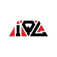 design del logo della lettera del triangolo iql con forma triangolare. iql triangolo logo design monogramma. modello di logo vettoriale triangolo iql con colore rosso. logo triangolare iql logo semplice, elegante e lussuoso. iql