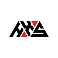 design del logo della lettera del triangolo hxs con forma triangolare. monogramma di design del logo del triangolo hxs. modello di logo vettoriale triangolo hxs con colore rosso. logo triangolare hxs logo semplice, elegante e lussuoso. hxs