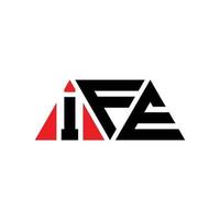 design del logo della lettera triangolare ife con forma triangolare. monogramma di design del logo del triangolo ife. modello di logo vettoriale triangolo ife con colore rosso. ife logo triangolare logo semplice, elegante e lussuoso. se