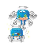 personaggio acquario blu vettore
