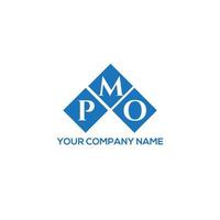 design del logo della lettera pmo su sfondo bianco. pmo creative iniziali lettera logo concept. disegno della lettera pmo. vettore