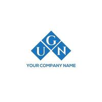 design del logo della lettera ugn su sfondo bianco. ugn creative iniziali lettera logo concept. disegno della lettera ugn. vettore