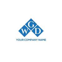 wgd lettera logo design su sfondo bianco. wgd creative iniziali lettera logo concept. disegno della lettera wgd. vettore