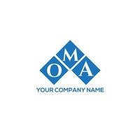 oma lettera logo design su sfondo bianco. oma creative iniziali lettera logo concept. disegno della lettera di oma. vettore