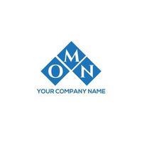 omn lettera logo design su sfondo bianco. omn creative iniziali lettera logo concept. disegno di una lettera onnicomprensiva. vettore