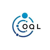 oql lettera tecnologia logo design su sfondo bianco. oql creative iniziali lettera it logo concept. disegno della lettera oql. vettore