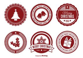 Set di distintivi Natale assortiti vettore