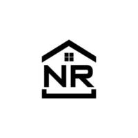 nr lettera logo design su sfondo bianco. nr creative iniziali lettera logo concept. nr disegno della lettera. vettore