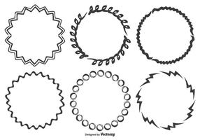 Set di frame disegnati a mano vettore