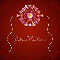 design della cartolina d'auguri felice di raksha bandhan del festival tradizionale indiano vettore