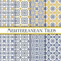 piastrelle in stile mediterraneo blu e giallo
