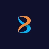 creativo lettera maiuscola b logo design modello vettoriale