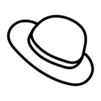 accessorio copricapo, icona del cappello vettore