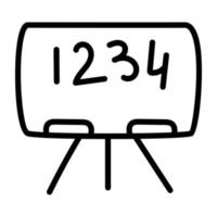 un'icona di design modificabile della classe di matematica vettore