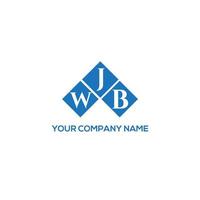 wjb lettera logo design su sfondo bianco. wjb creative iniziali lettera logo concept. disegno della lettera wjb. vettore