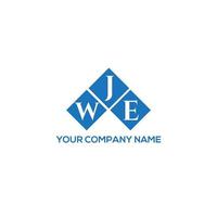 wje lettera logo design su sfondo bianco. wje creative iniziali lettera logo concept. wje disegno della lettera. vettore