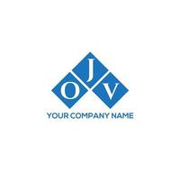 jov lettera logo design su sfondo bianco. jov creative iniziali lettera logo concept. disegno della lettera di jov. vettore