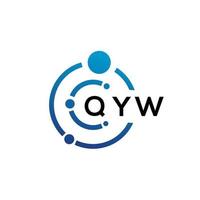qyw lettera tecnologia logo design su sfondo bianco. qyw creative iniziali lettera it logo concept. disegno della lettera qyw. vettore