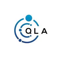 qla lettera tecnologia logo design su sfondo bianco. qla creative iniziali lettera it logo concept. ql disegno della lettera. vettore