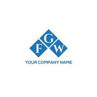 fgw lettera logo design su sfondo bianco. fgw creative iniziali lettera logo concept. disegno della lettera fgw. vettore