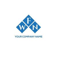 wfn lettera logo design su sfondo bianco. wfn creative iniziali lettera logo concept. wfn disegno della lettera. vettore