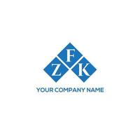 zfk lettera logo design su sfondo bianco. zfk creative iniziali lettera logo concept. disegno della lettera zfk. vettore