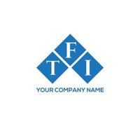 tfi lettera logo design su sfondo bianco. tfi creative iniziali lettera logo concept. disegno della lettera tfi. vettore