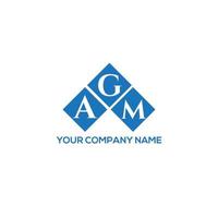 design del logo della lettera agm su sfondo bianco. concetto di logo della lettera di iniziali creative di agm. disegno della lettera dell'amm. vettore