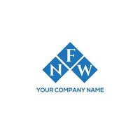 design del logo della lettera nfw su sfondo bianco. nfw creative iniziali lettera logo concept. disegno della lettera nfw. vettore