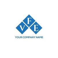 vfe lettera logo design su sfondo bianco. vfe creative iniziali lettera logo concept. disegno della lettera vfe. vettore