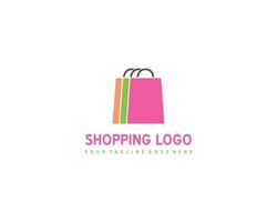 vettore del modello del logo dello shopping