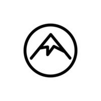 vettore icona di montagna. illustrazione del simbolo del contorno isolato