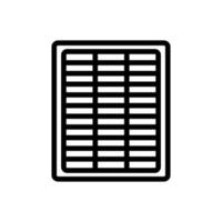 illustrazione del profilo vettoriale dell'icona del filtro di pulizia del pannello