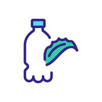 bottiglia di succo di aloe vera icona vettore contorno illustrazione