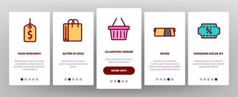 negozio online, onboarding di vettore lineare per lo shopping online