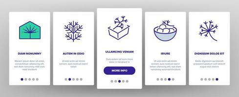 le icone di onboarding delle piante da fiore di finocchio impostano il vettore