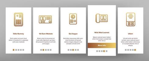 le icone di onboarding di comunicazione interfono impostano il vettore
